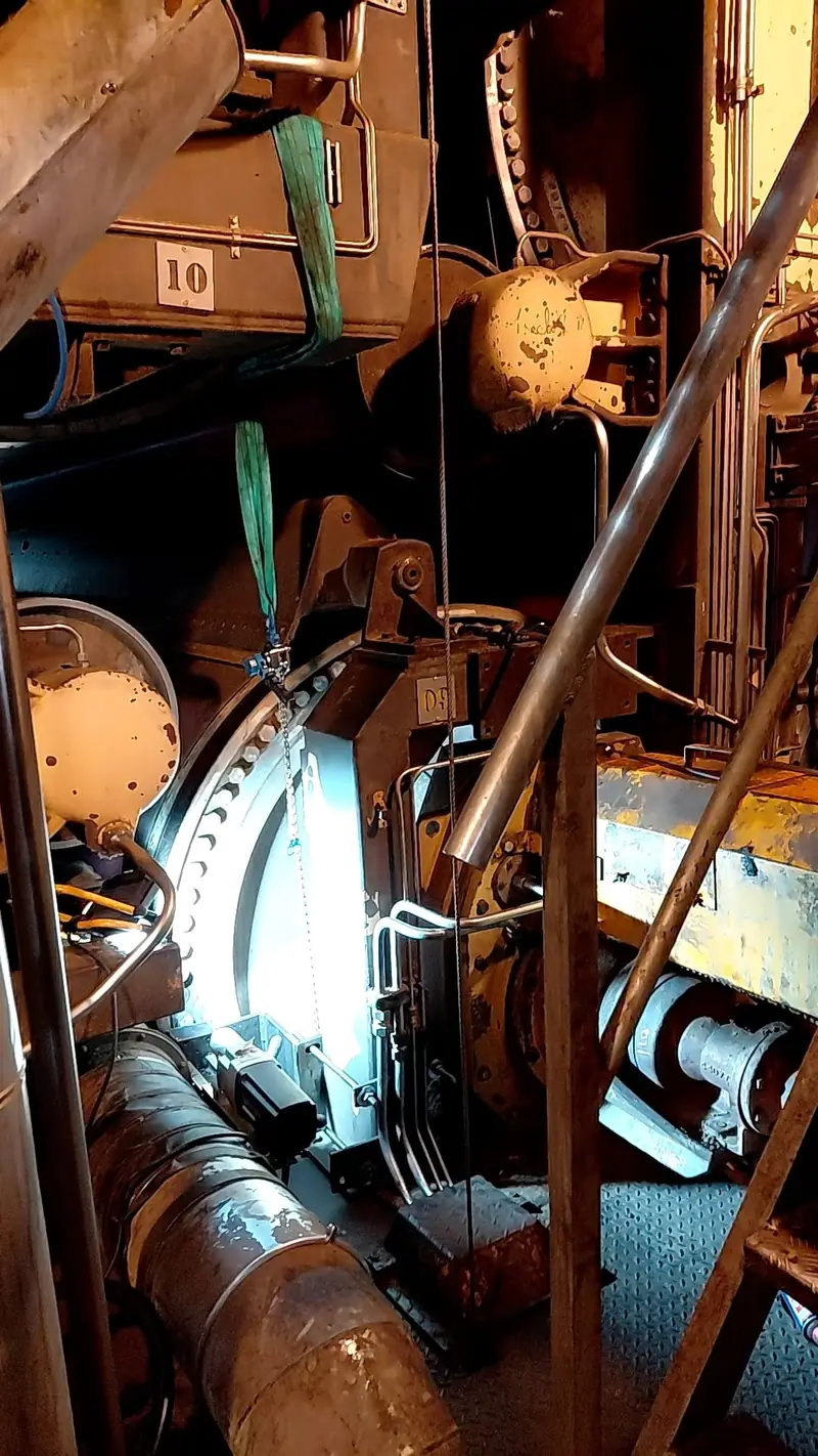 Remplacement d'organes mécaniques sur un sécheur industriel